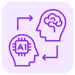 AI vs human framework icon