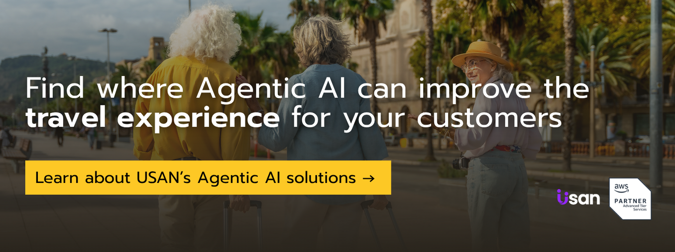 People traveling. Learn about USAN's Agentic AI solutions 
