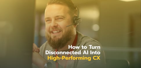 Call center agent smiling/happy